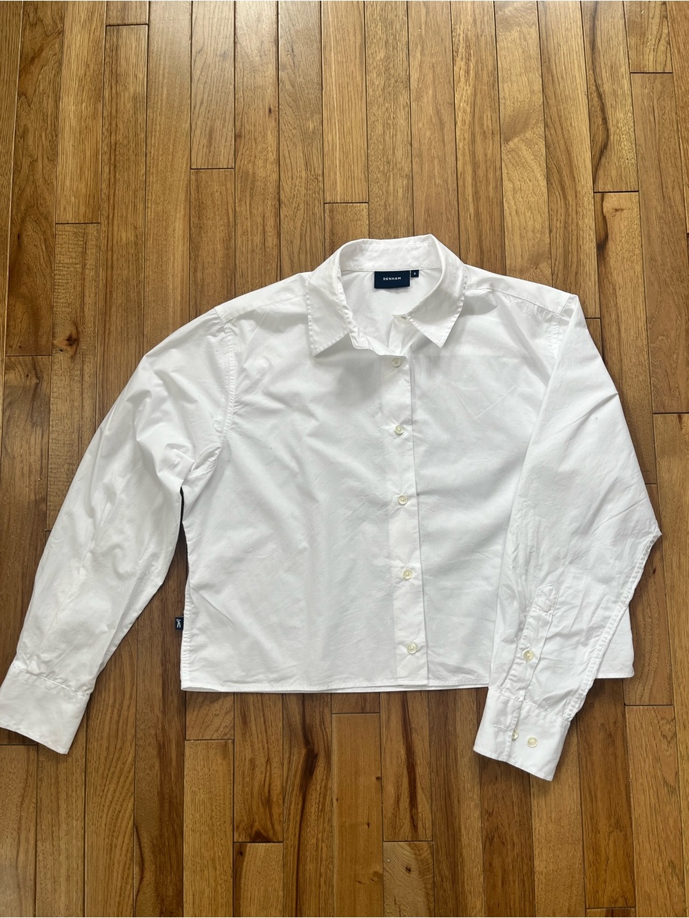 Cropped White Button-Down Shirt for Women